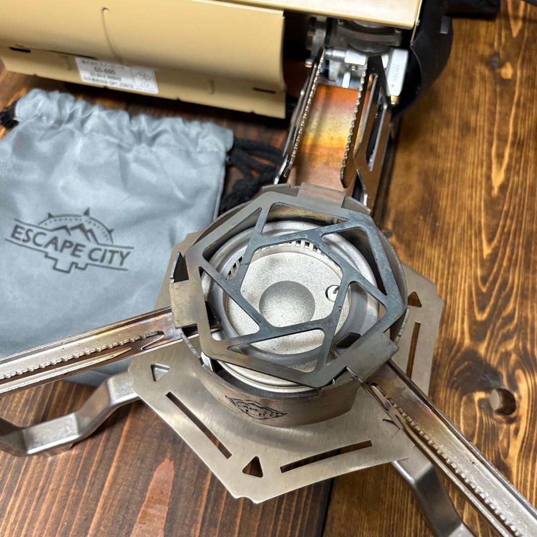 遮熱板風防付き★ peak  & CAMP バーナー (KH)