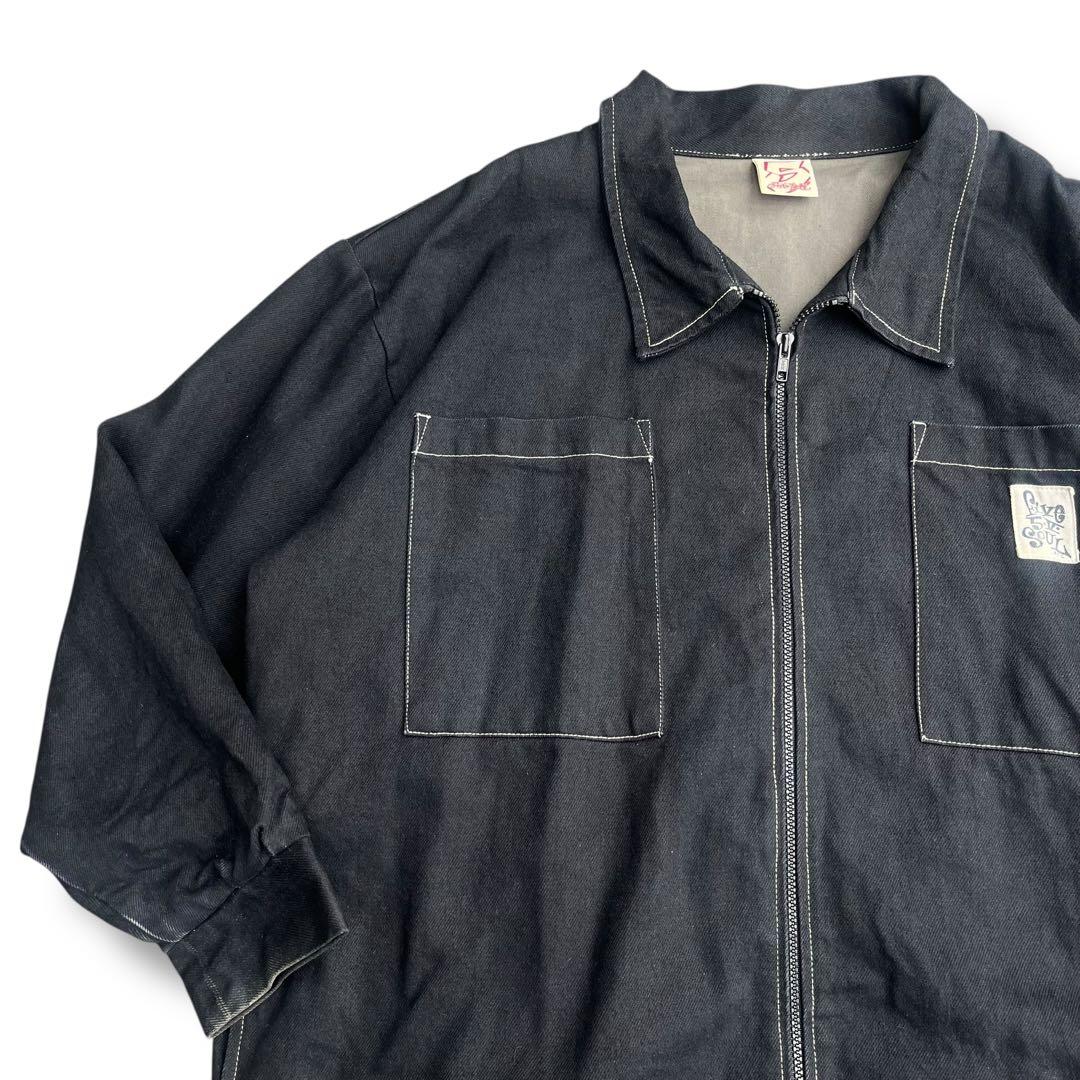 90's USA製 TRIPLE FIVE SOUL デニム カバーオール 黒