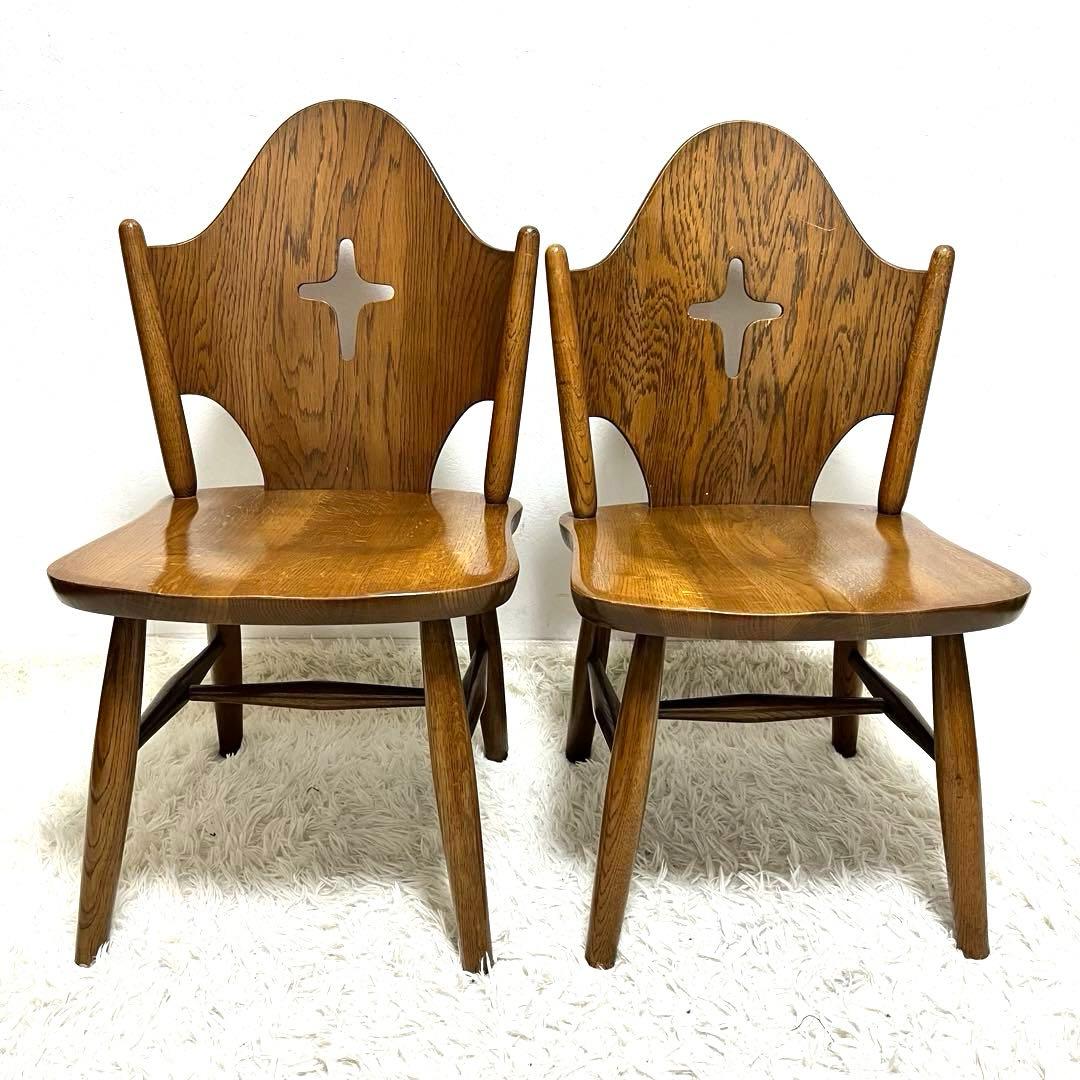 ヴィンテージ WINDS 太平 チャーチチェア ダイニングチェア 飛騨家具 2脚