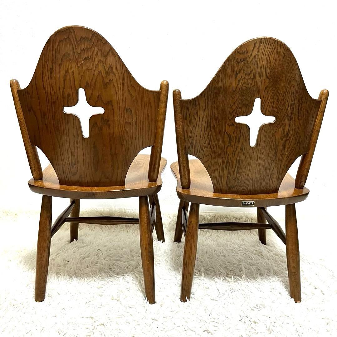 ヴィンテージ WINDS 太平 チャーチチェア ダイニングチェア 飛騨家具 2脚