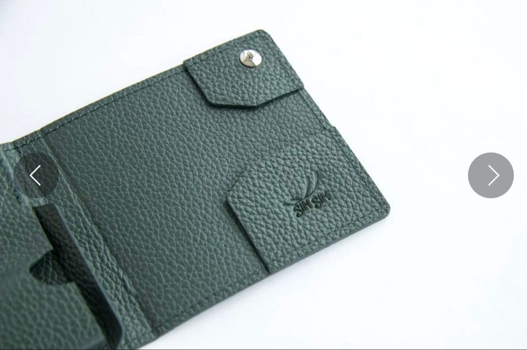 【新品】 新進工房 薄い財布 箱型財布キャレ-carre-　プ本革 二つ折り 黒