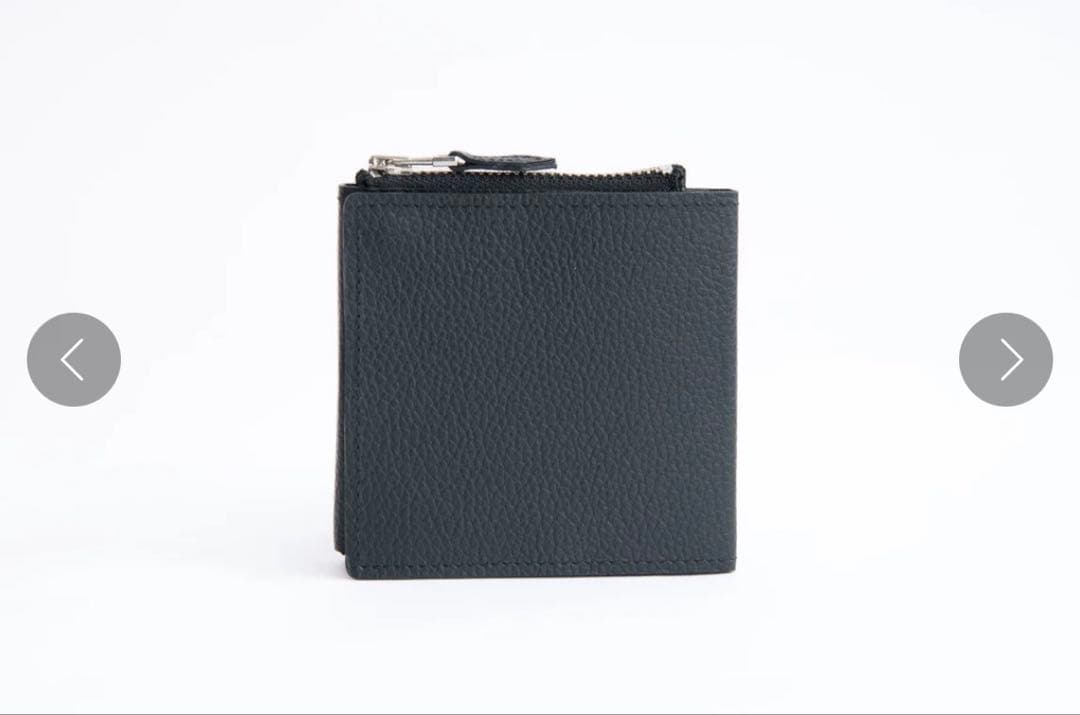 【新品】 新進工房 薄い財布 箱型財布キャレ-carre-　プ本革 二つ折り 黒