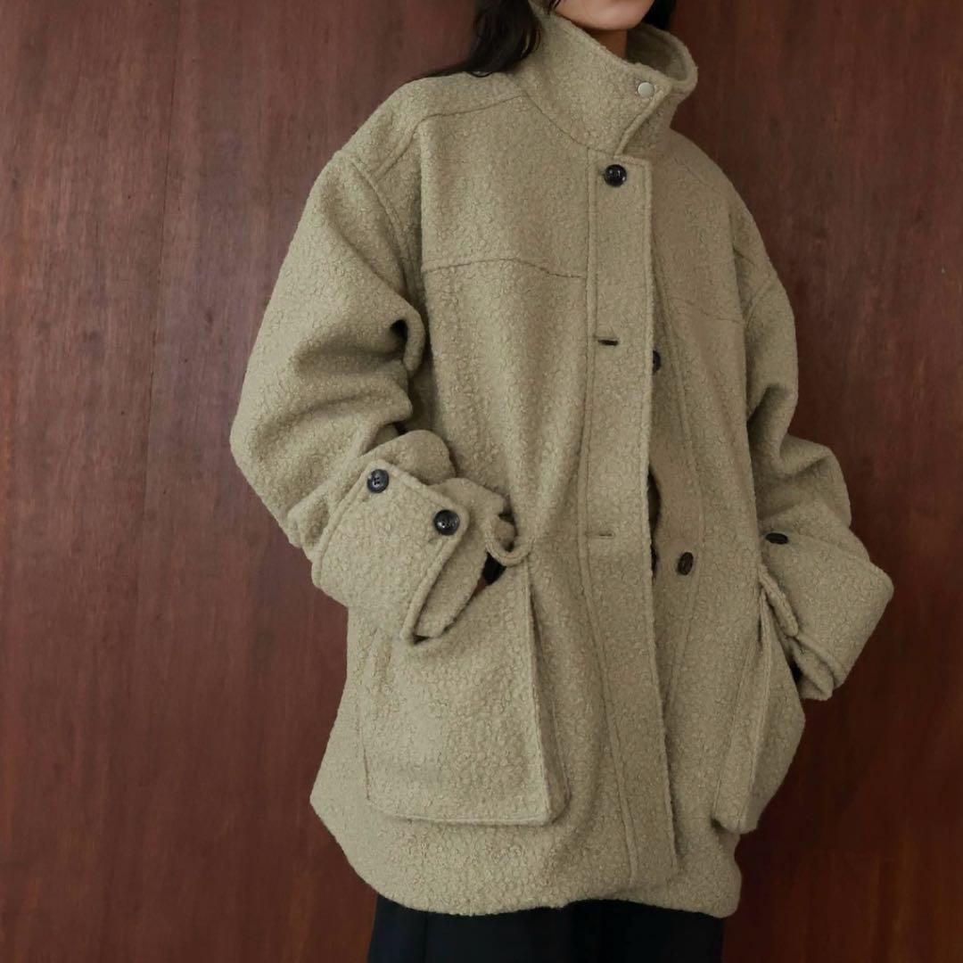 mimi accessoryhellam ブークレスタンドカラーコート