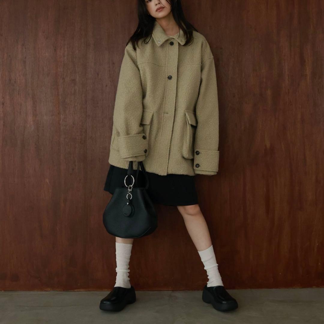 mimi accessoryhellam ブークレスタンドカラーコート