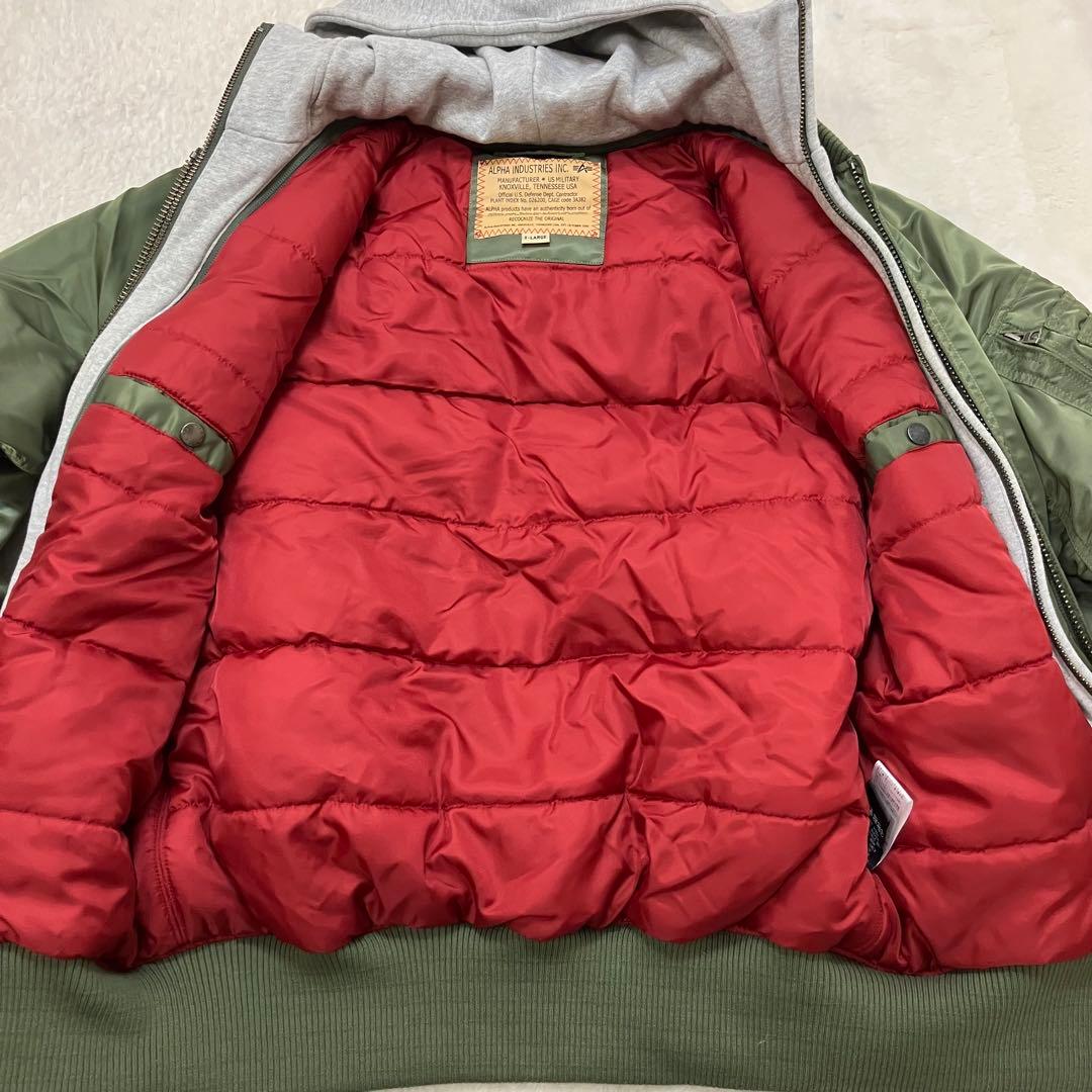 未使用級✨アルファインダストリーズ XL フード・ワッペン 2way MA-1