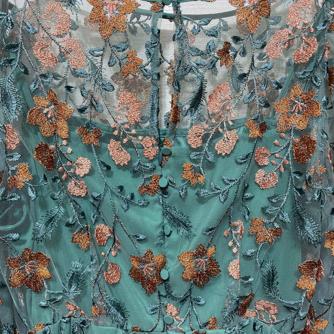 Kastane オケージョンドレス グリーン　サイズ0 結婚式　パーティー