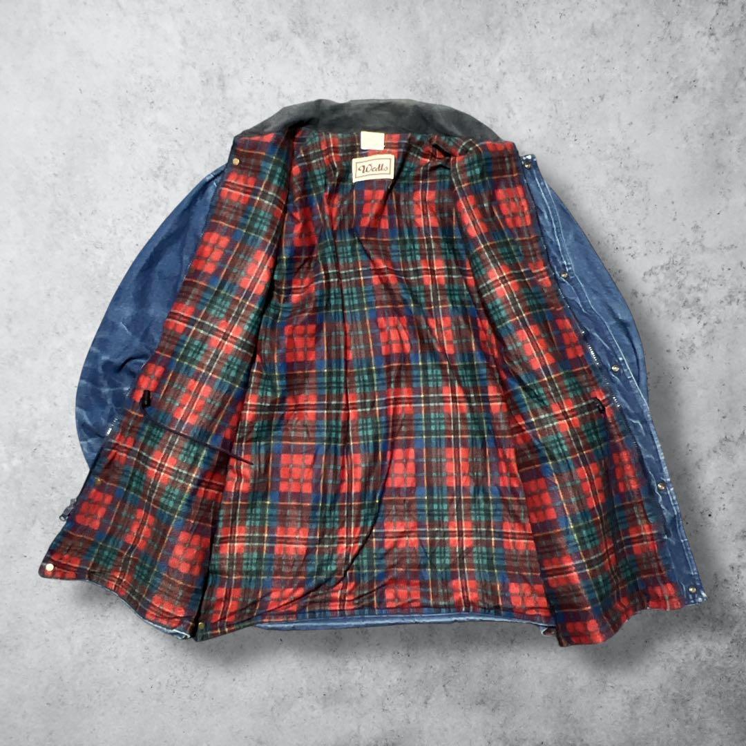 【湘南】Wallsデニムジャケットカバーオール90sヴィンテージ青ブルー