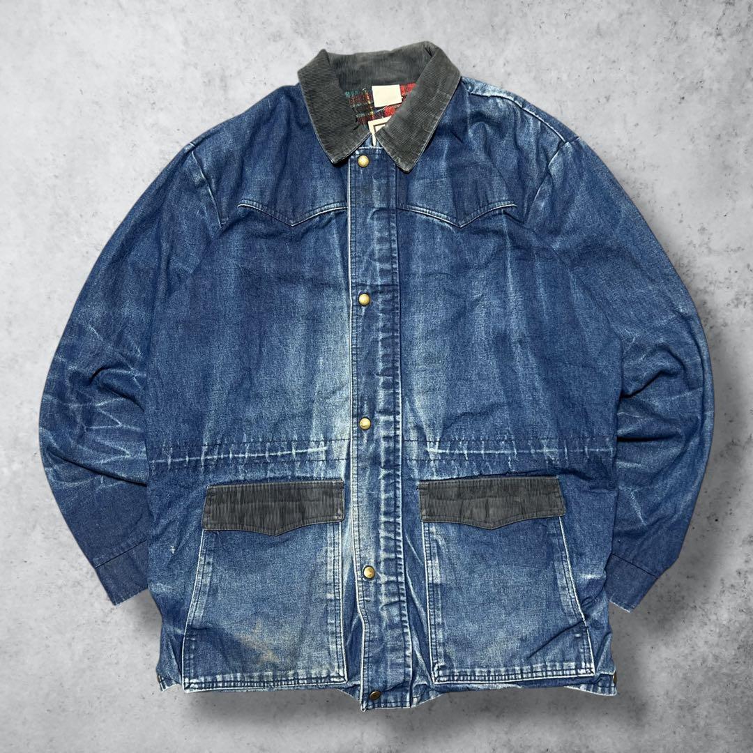 【湘南】Wallsデニムジャケットカバーオール90sヴィンテージ青ブルー
