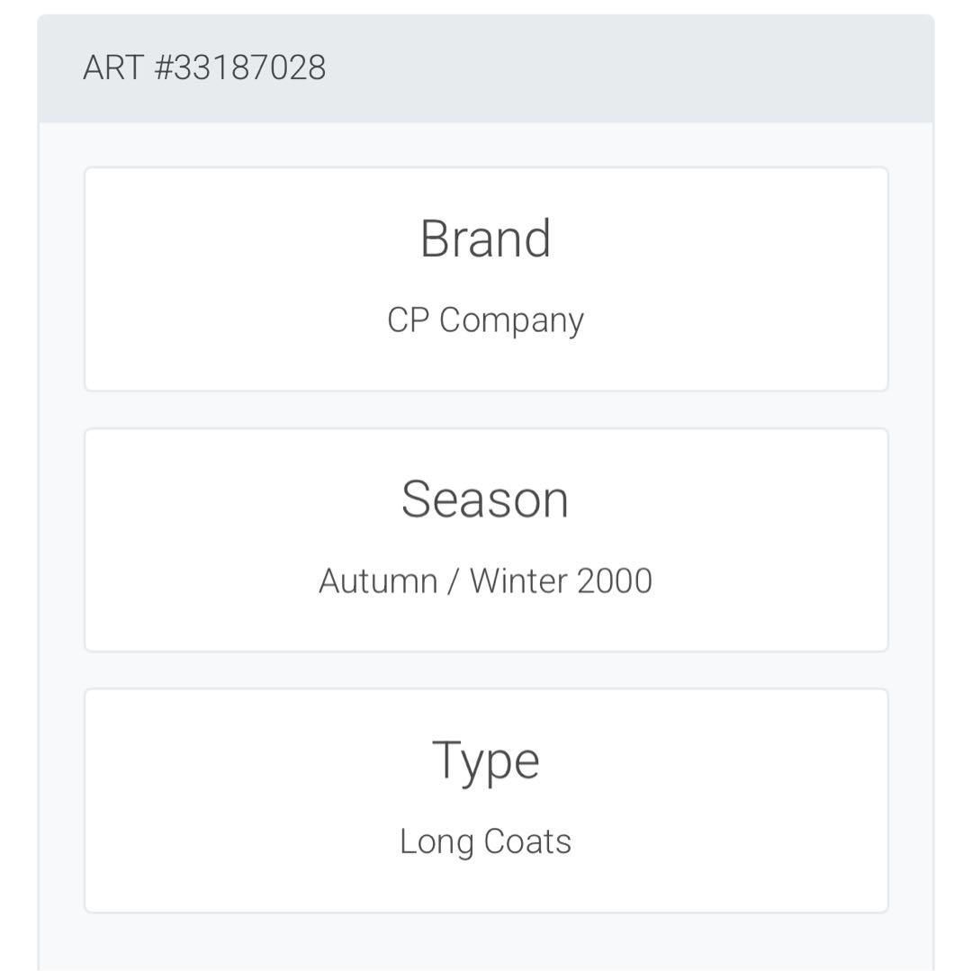 【最終】C.P.COMPANY ウールコート グレー 46サイズ モレノ期