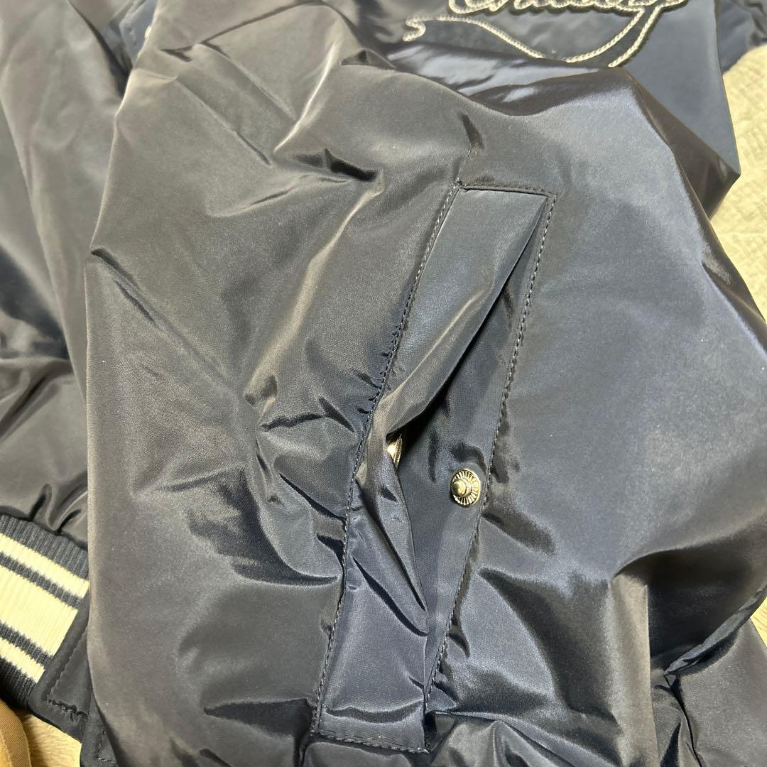 デシグアルDesigualカレッジジャケット　スタジャン ネイビー グレーM