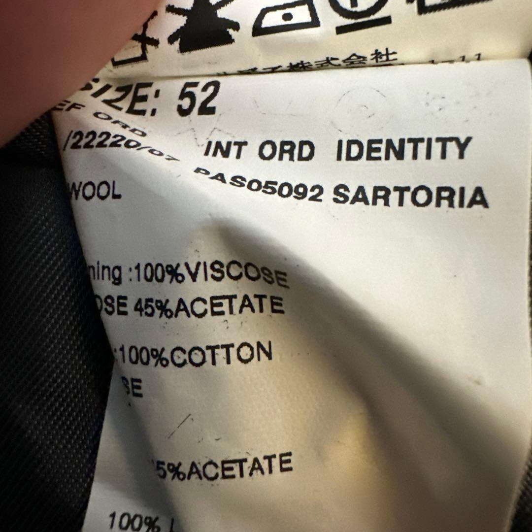 イタリー　ダークブルー スリーピーススーツ ウール混紡