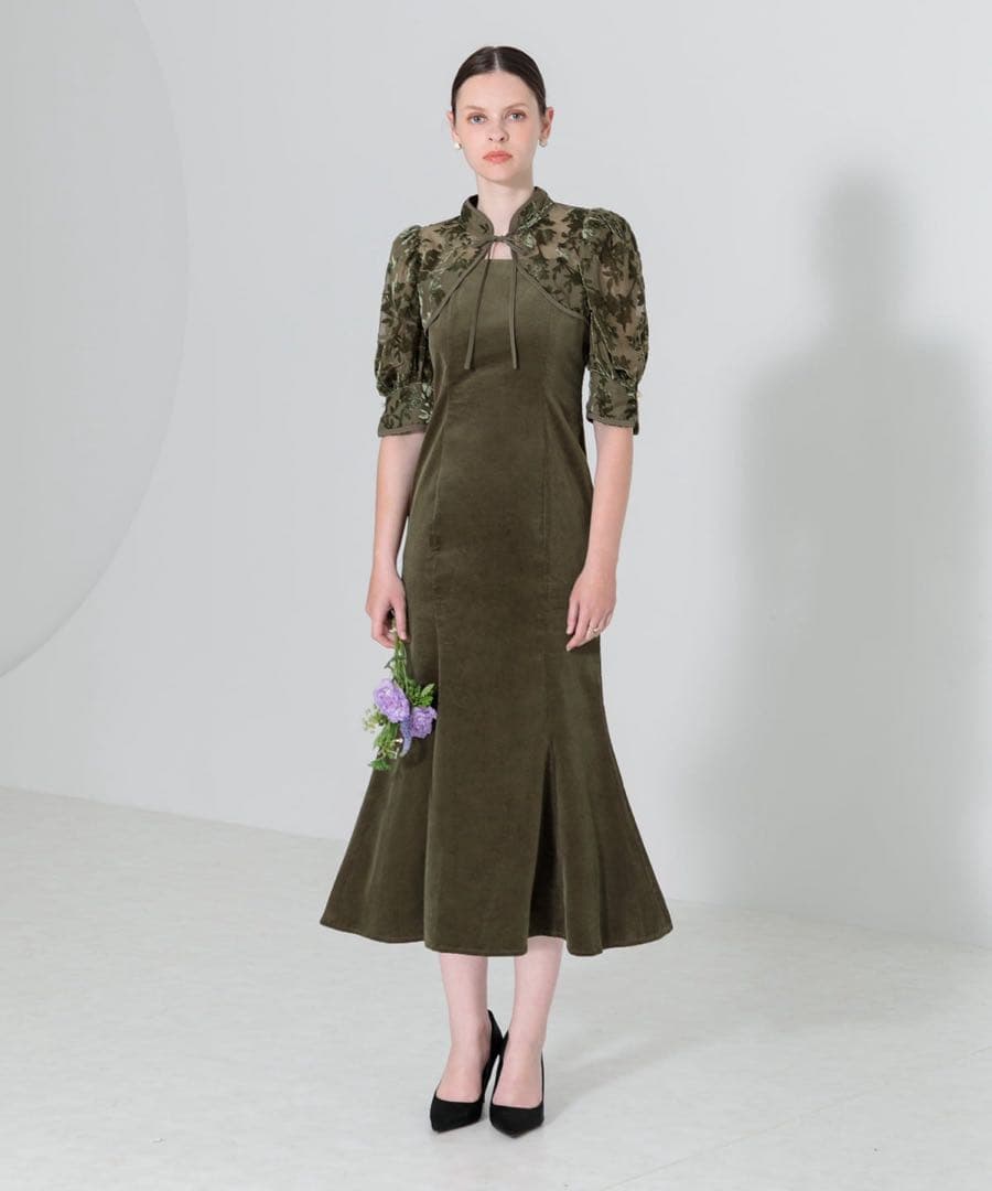 Leja 花柄ボレロセットアップマーメイドワンピースドレス　Sサイズ