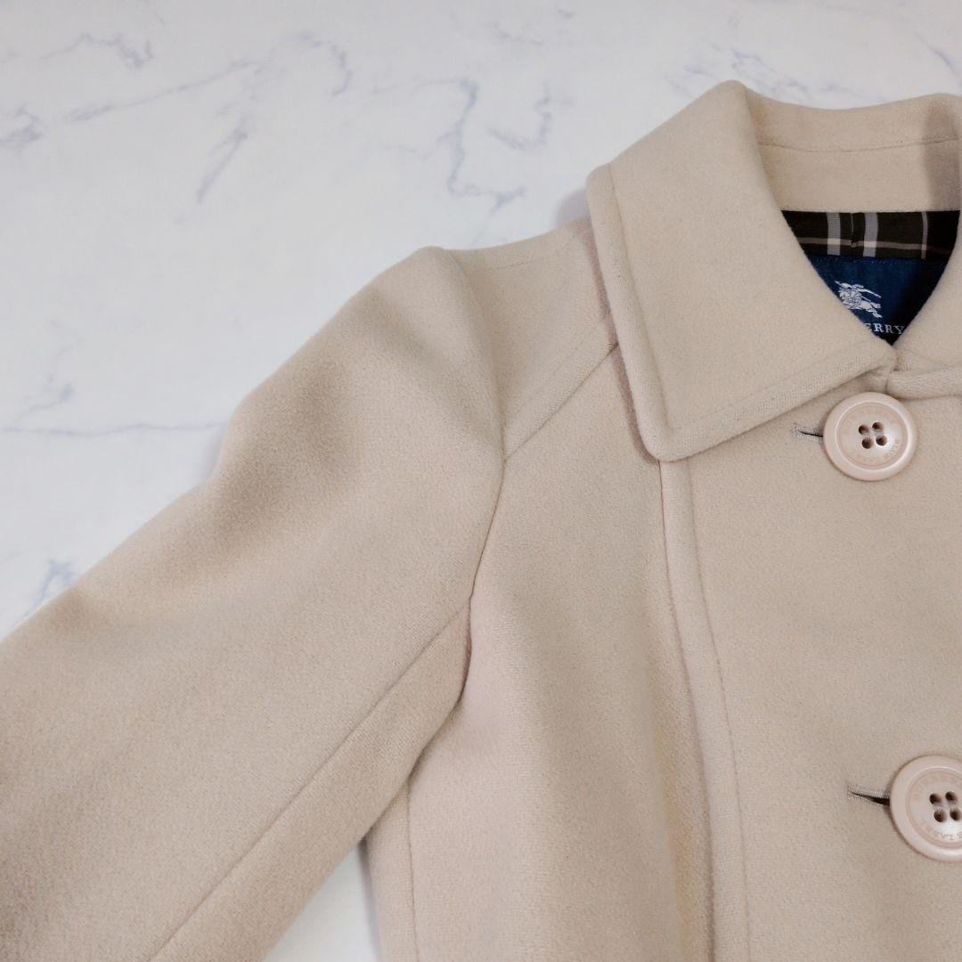 バーバリーブルーレーベル ロングコート ウール チェック 38