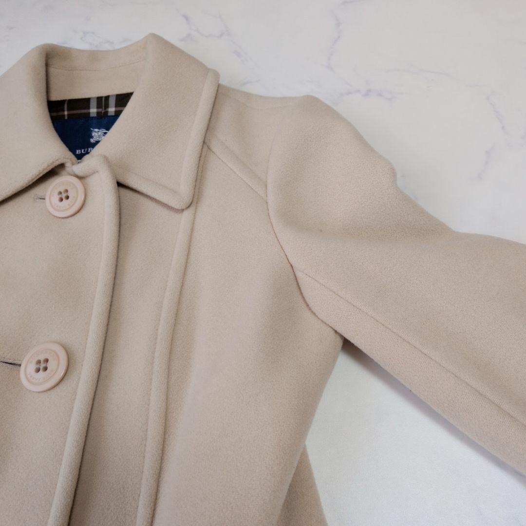 バーバリーブルーレーベル ロングコート ウール チェック 38