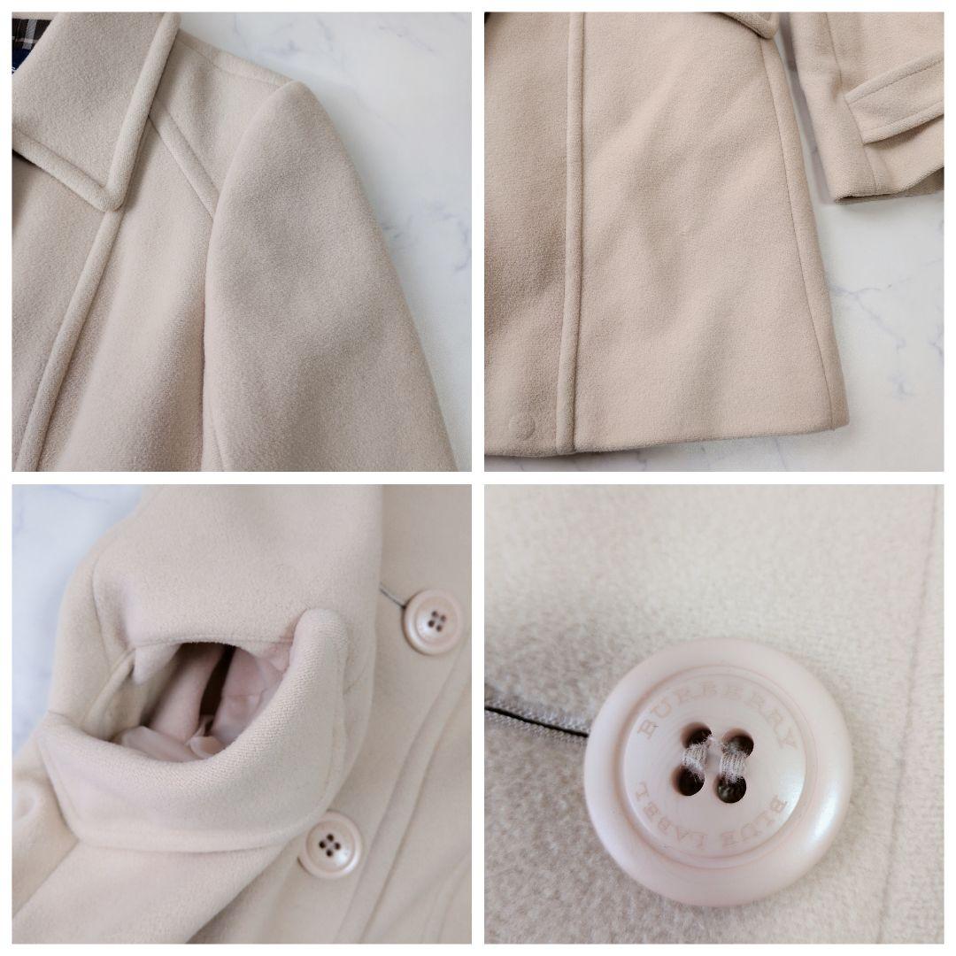 バーバリーブルーレーベル ロングコート ウール チェック 38