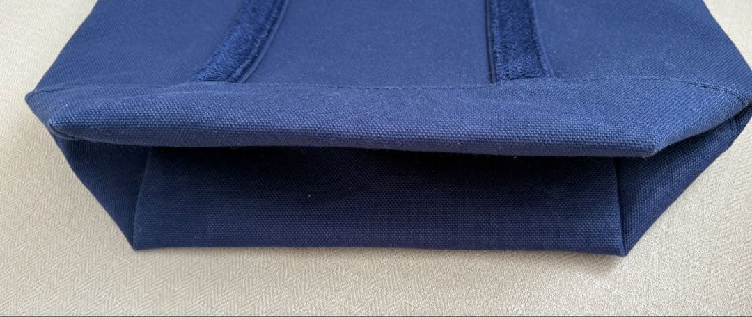 ラブラリーバイフェイラー オールドテディワッペントートバッグ ネイビー 小 紺色