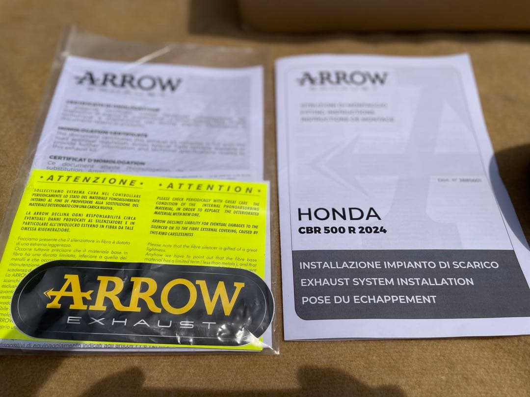 ARROW スリップオン PRO-RACE 2024 CBR400R用