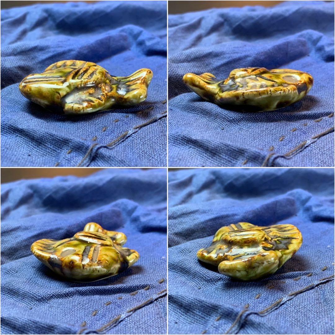 shuiyemikioです。魚　織部焼　箸置