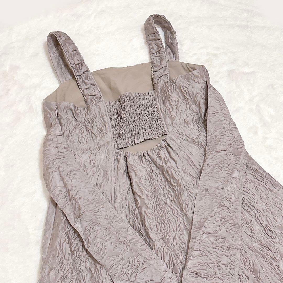 試着のみ／美品✨FRAY I.D ワイドストラップフレアワンピース モカ S