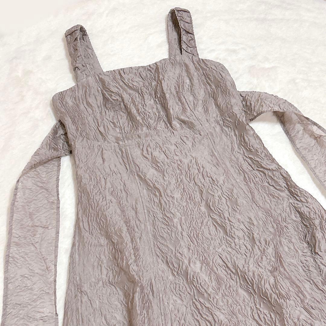 試着のみ／美品✨FRAY I.D ワイドストラップフレアワンピース モカ S