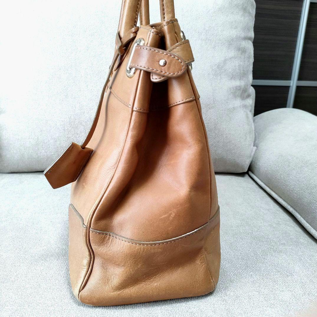 濱野 クラッシー アーバントート HAMANO　トートバッグ　南京錠　キャメル