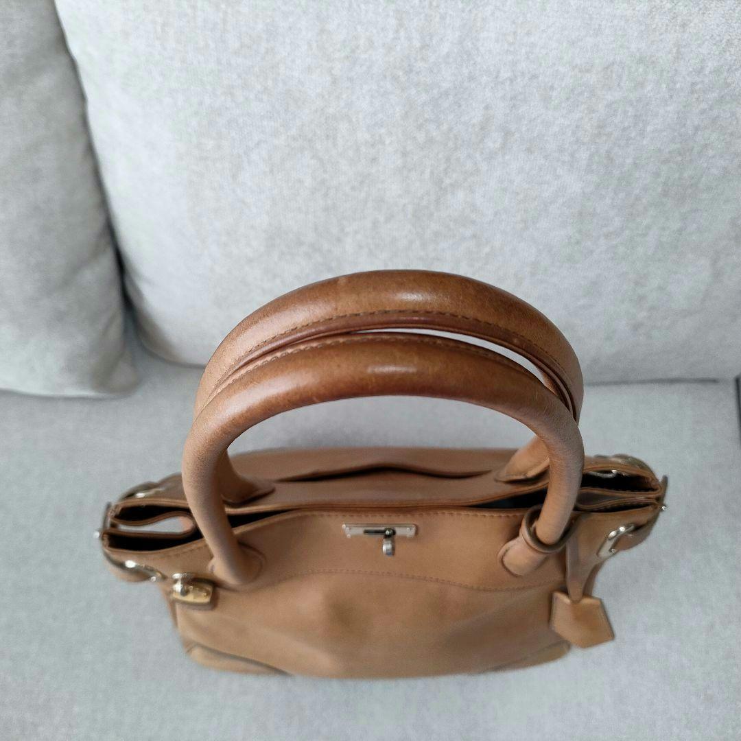 濱野 クラッシー アーバントート HAMANO　トートバッグ　南京錠　キャメル