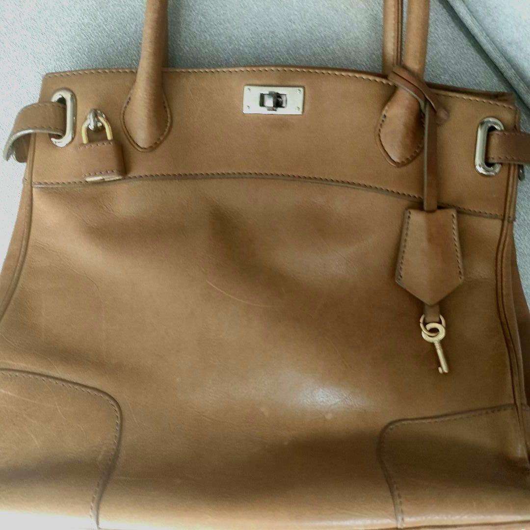 濱野 クラッシー アーバントート HAMANO　トートバッグ　南京錠　キャメル