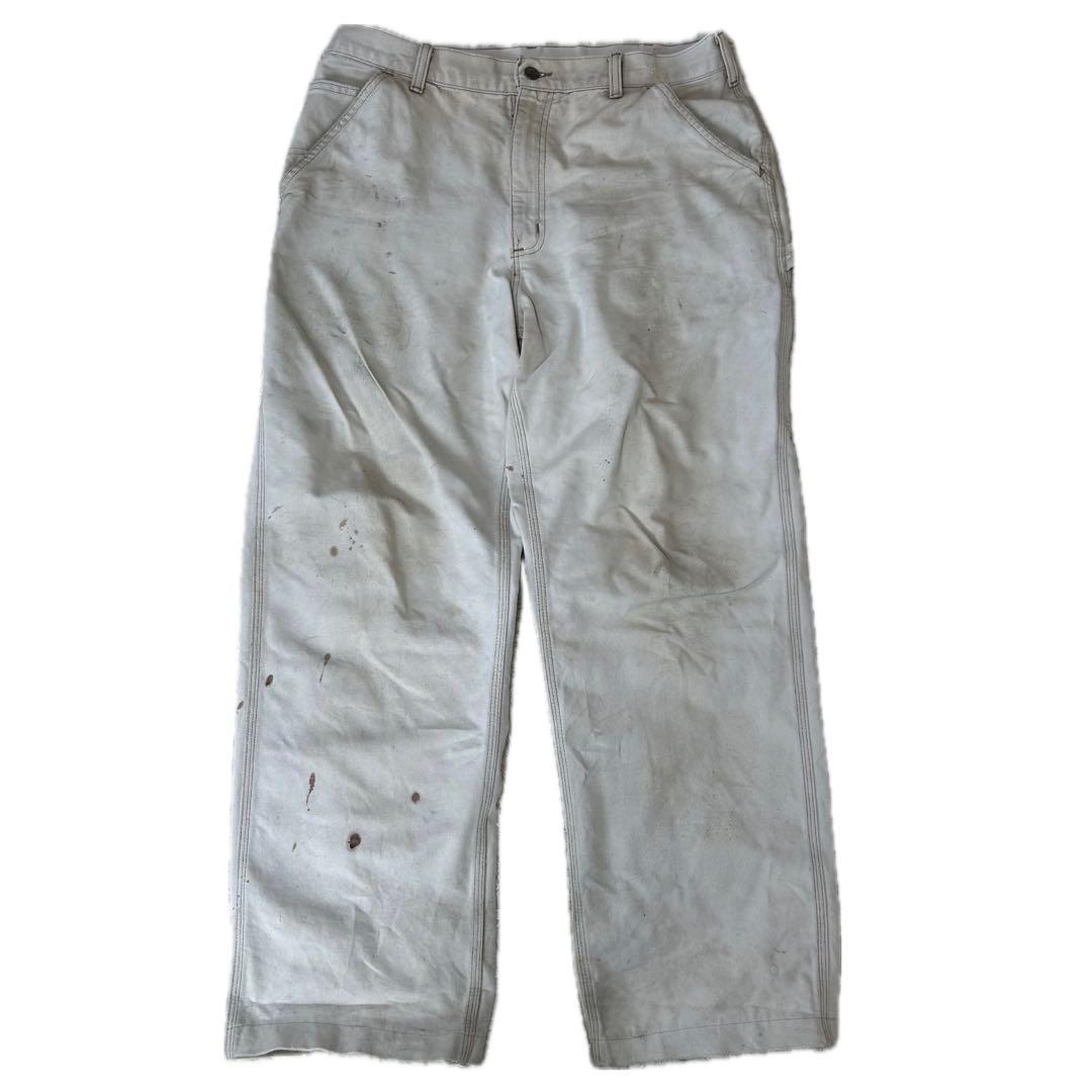 【雰囲気抜群】USA製 Carhartt 70s 白 ペインター ワーク パンツ