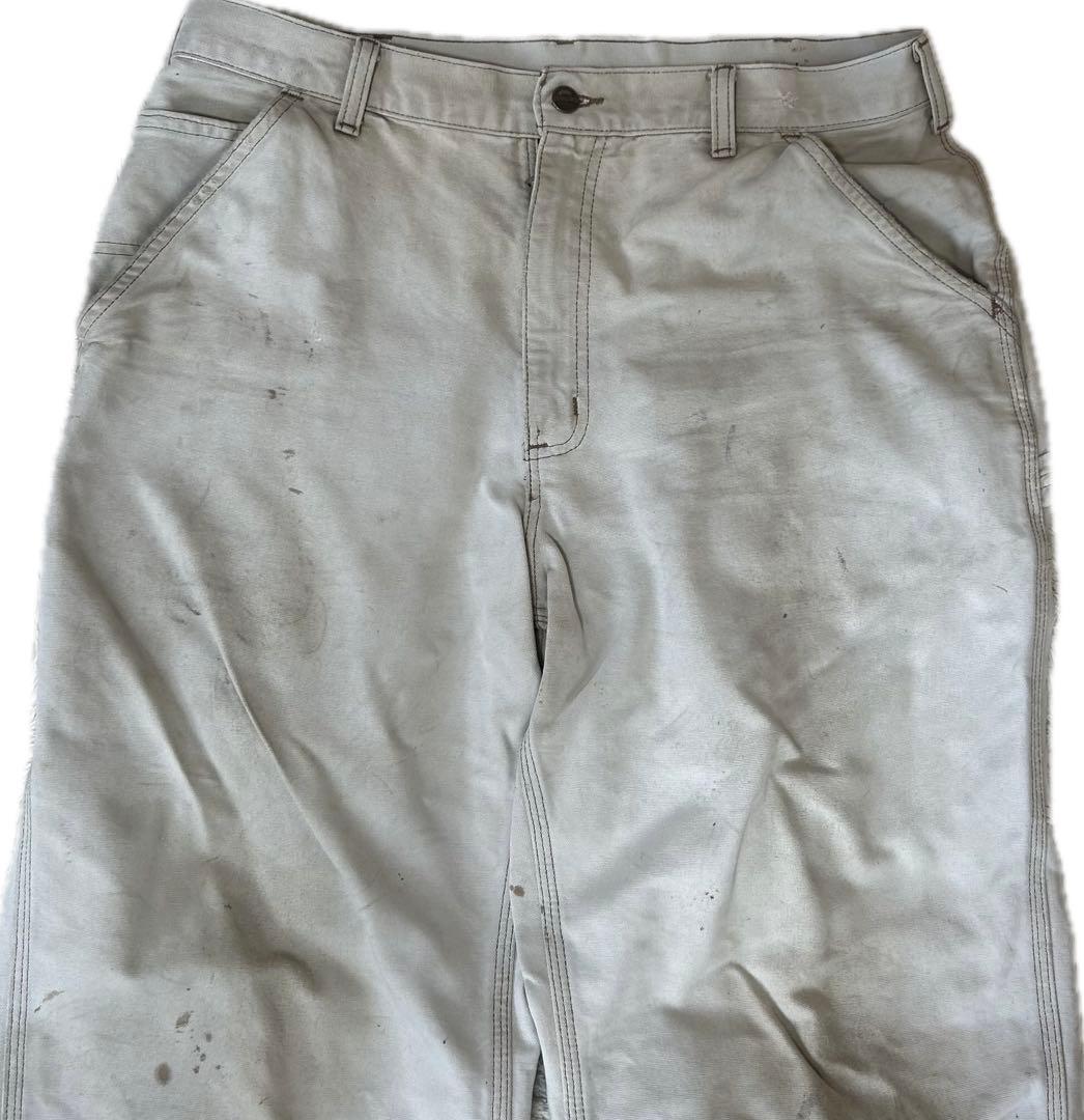 【雰囲気抜群】USA製 Carhartt 70s 白 ペインター ワーク パンツ