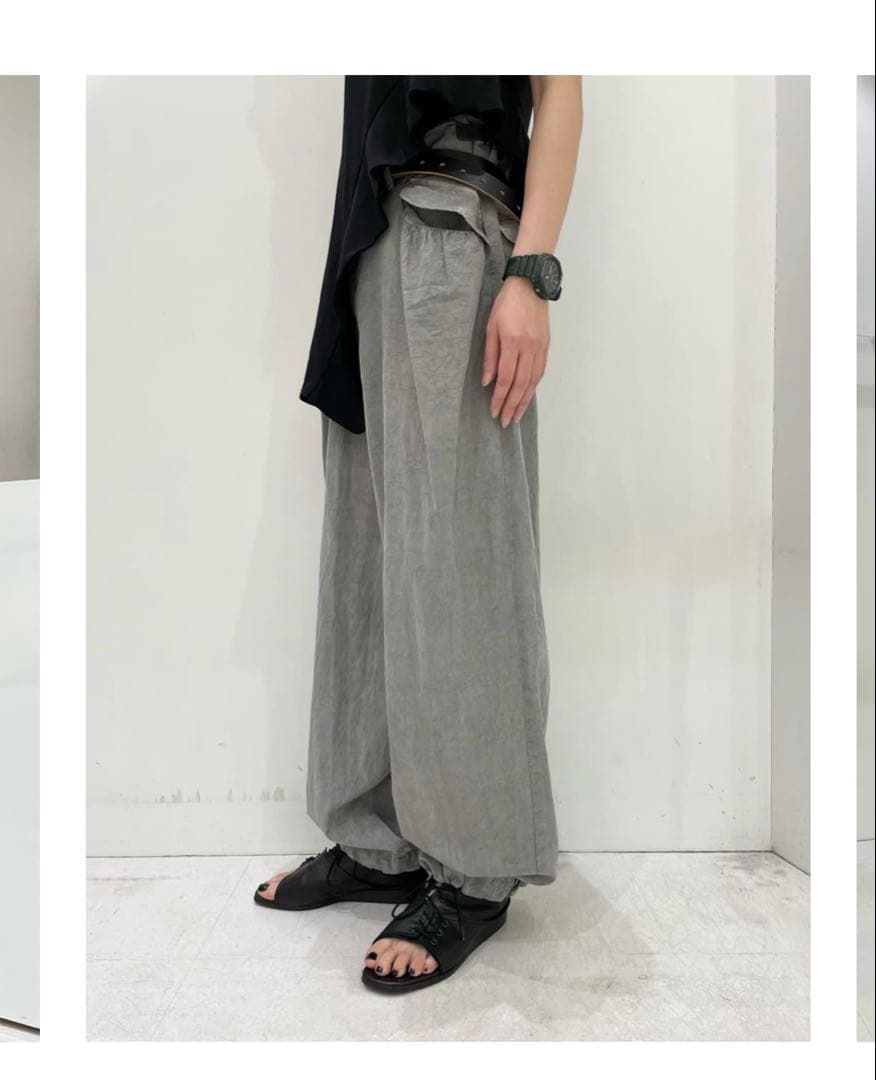 Y's ワイズ シワ加工パンツ　グレー　ヨウジヤマモト