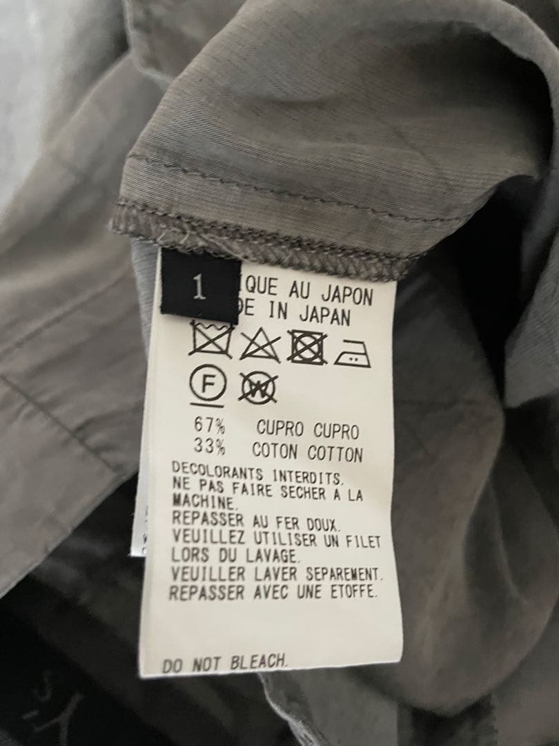 Y's ワイズ シワ加工パンツ　グレー　ヨウジヤマモト