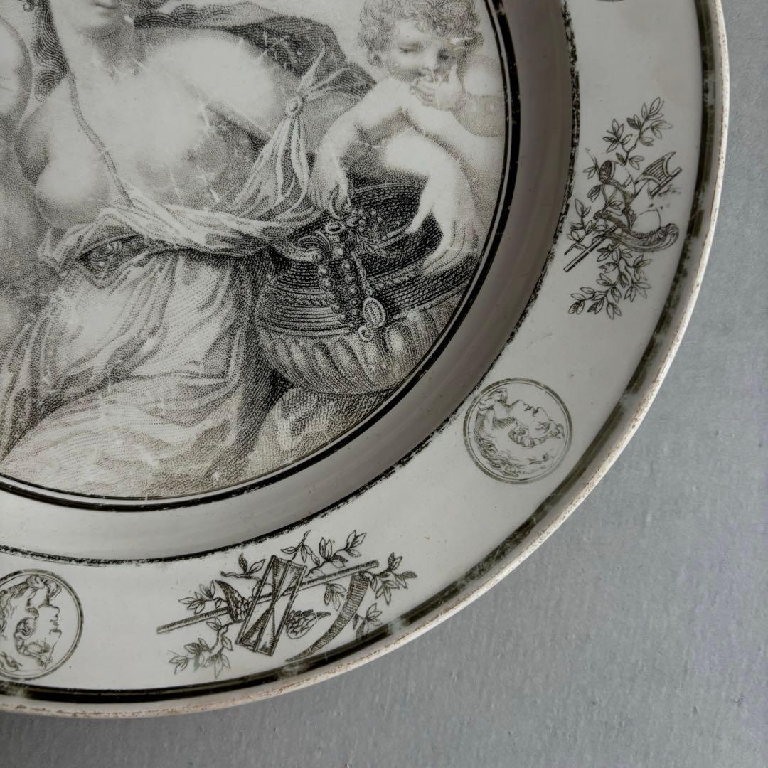 専用❣️フランスアンティーク クレイユ窯のグリザイユプレート