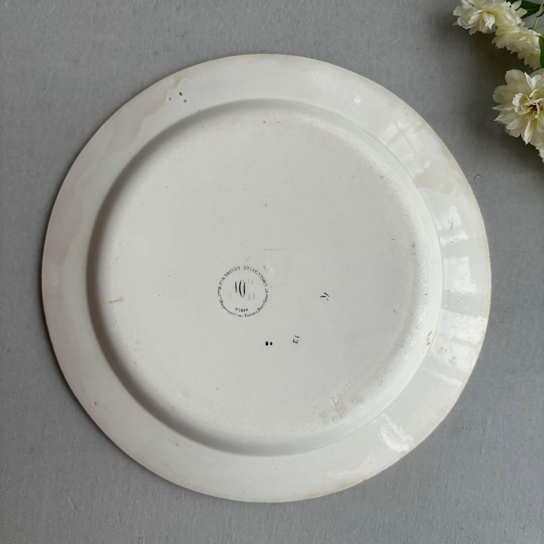 専用❣️フランスアンティーク クレイユ窯のグリザイユプレート