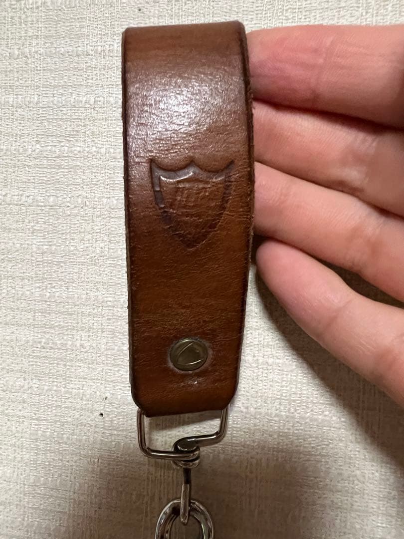 レザー ウォレットチェーン ターコイズ装飾