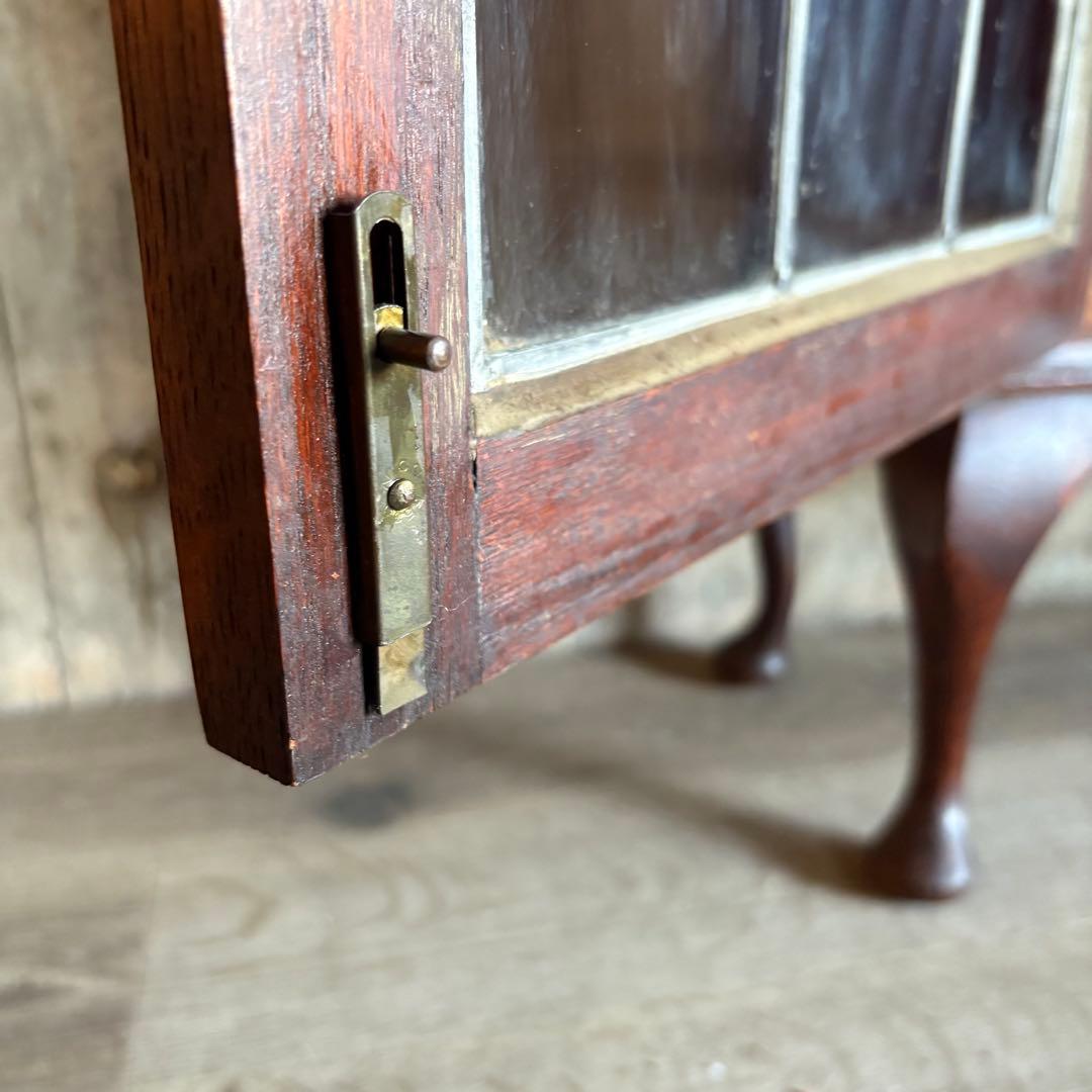 英国アンティーク　ヴィンテージ ブックシェルフ　猫脚キャビネット　クラシック