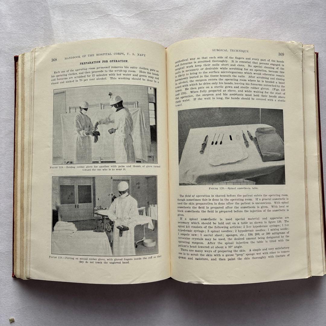 【洋書・古書】アメリカ海軍病院部隊ハンドブック 1939年 医学 衛生兵