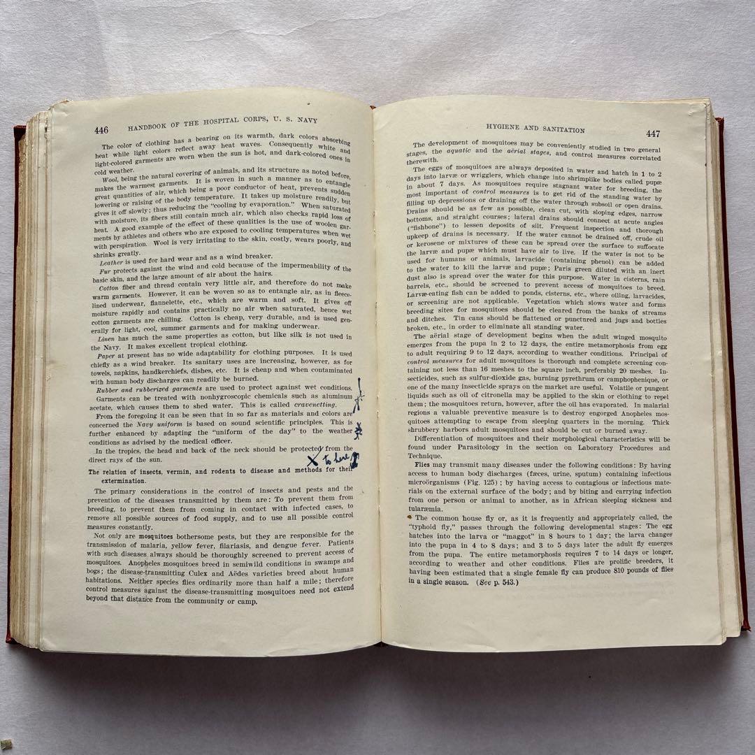 【洋書・古書】アメリカ海軍病院部隊ハンドブック 1939年 医学 衛生兵