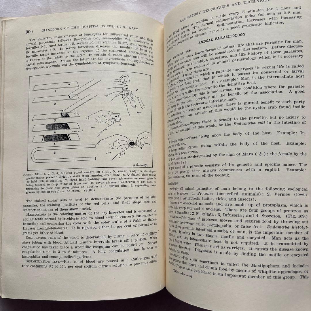 【洋書・古書】アメリカ海軍病院部隊ハンドブック 1939年 医学 衛生兵
