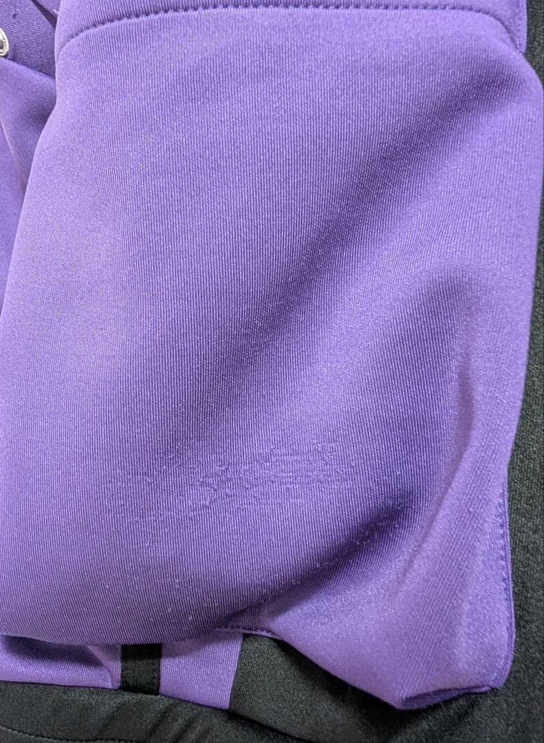 Amilige　バックプリントセーラーZIPジャージ ブラック×パープル