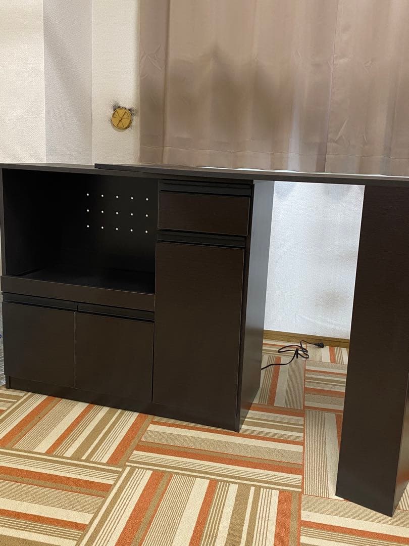 キッチン収納 キッチンカウンター拡張棚付き