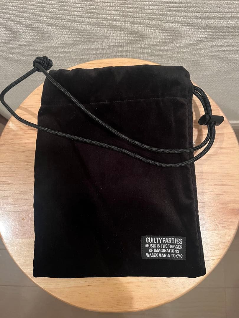 ワコマリア　巾着バッグ　黒