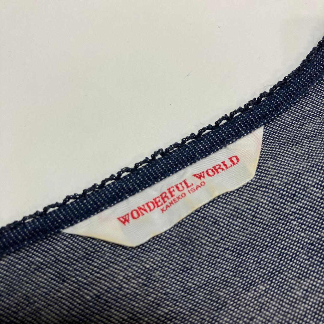 ワンダフルワールド ピコルリル使い 豪華デニム段々ワンピース