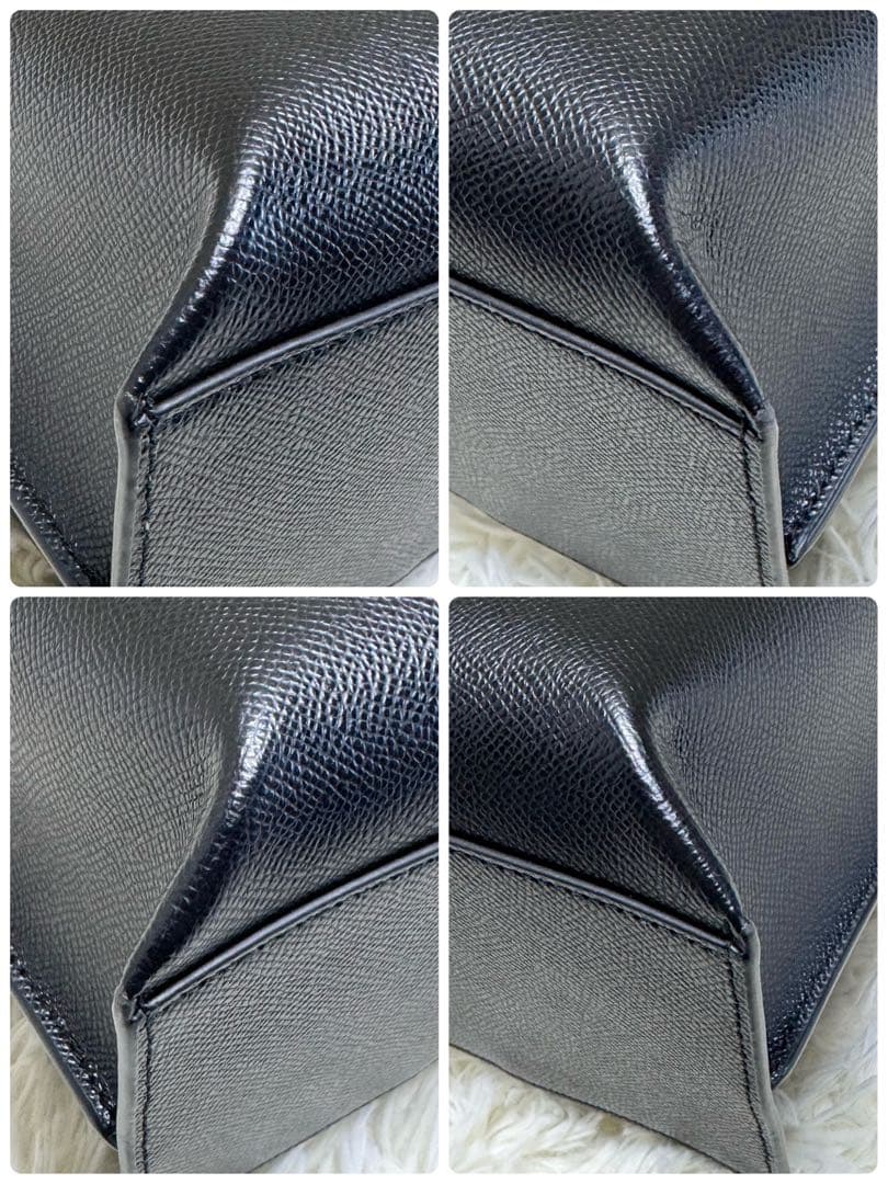 フルラ ヴィットリア トートバッグ 現行アーチロゴ ブラック サフィアーノレザー