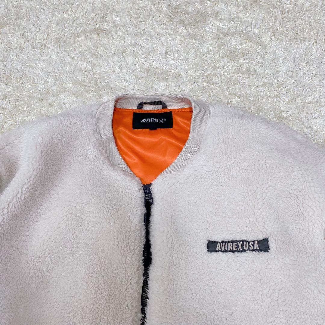 AVIREX　レトロボア　MA-1　カスタム　メンズ　白　XL