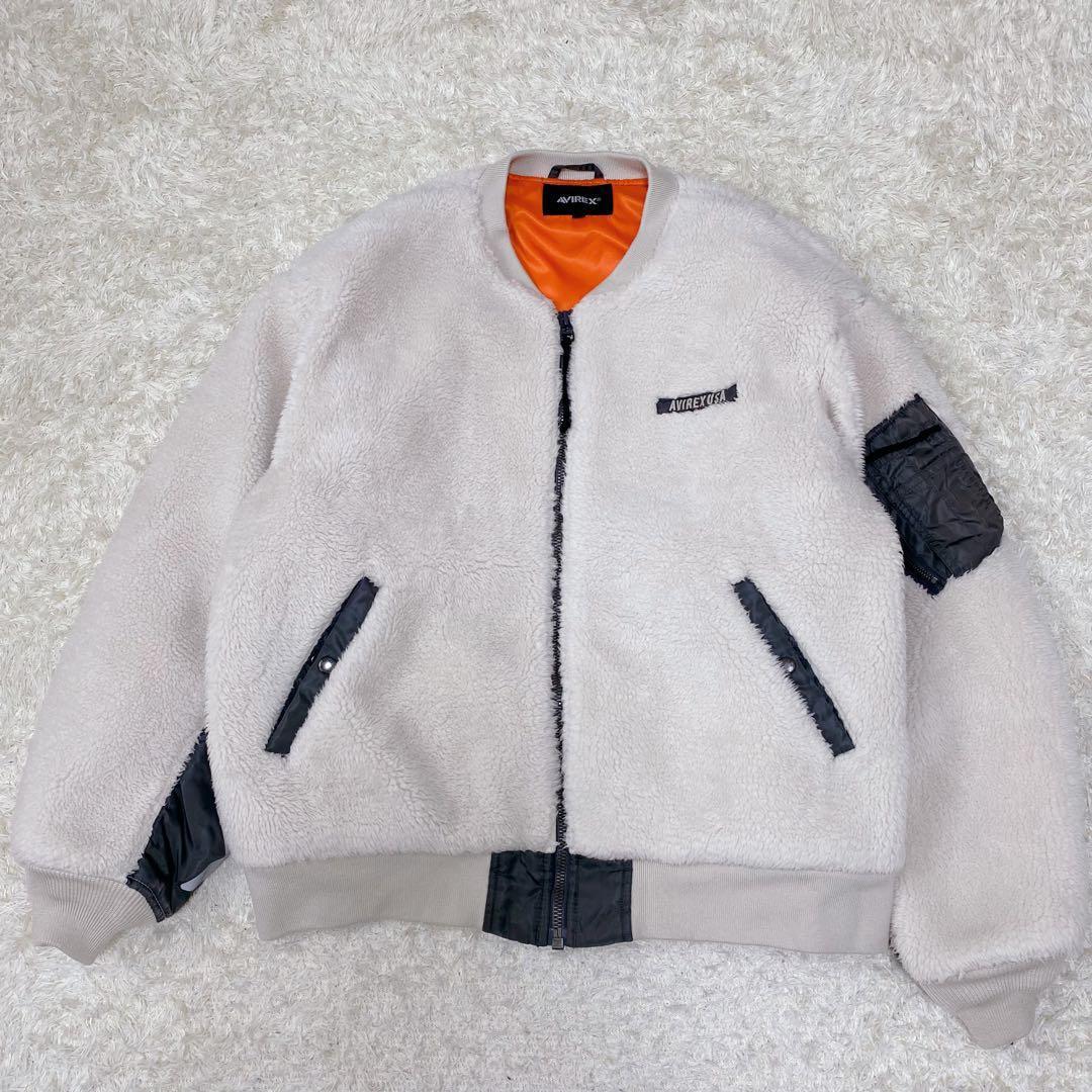 AVIREX　レトロボア　MA-1　カスタム　メンズ　白　XL
