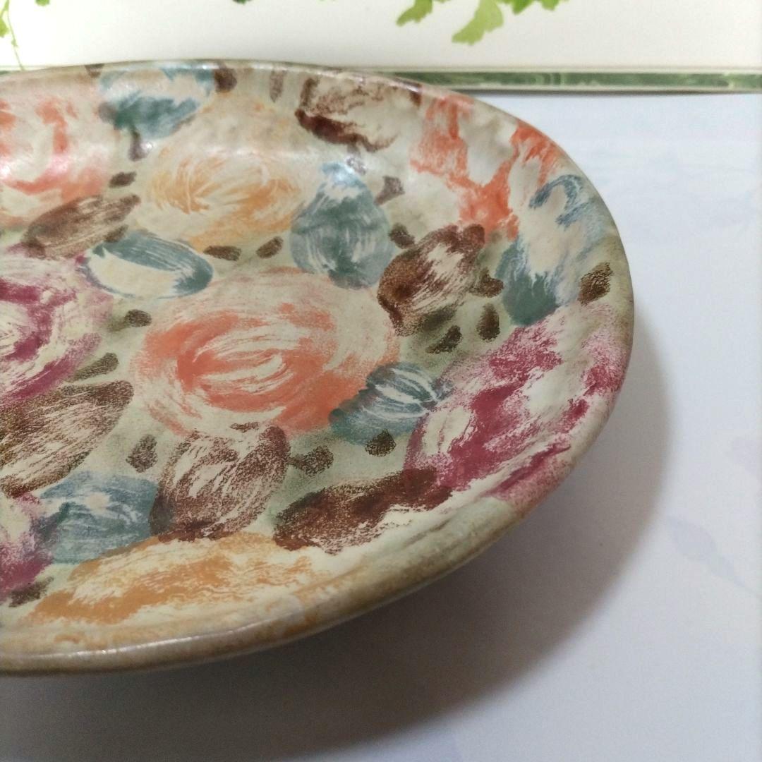 [陶芸家] 堂前守人作 楕円 皿