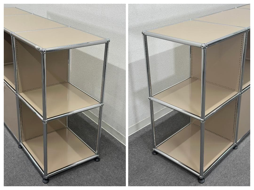 正規品ほぼ未使用品■USMハラー■キャビネットシェルフ　3列2段　ベージュ　鍵無