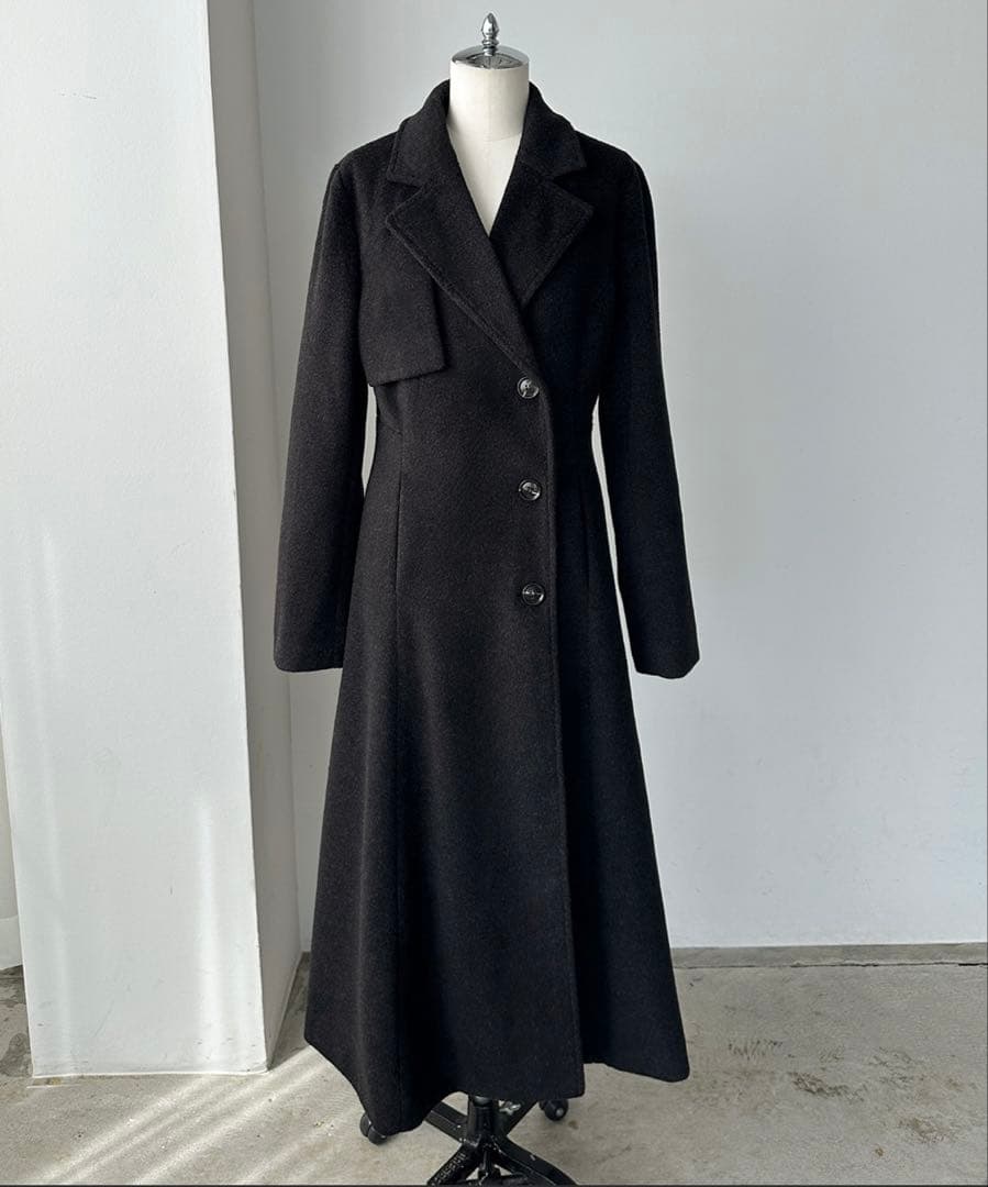 しらたき　 Louere ルエレ ウエストシェイプフレアチェスターコート