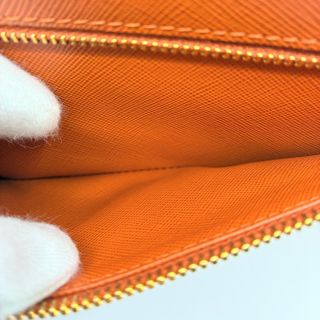 PRADA プラダ サフィアーノ レザー オレンジ 長財布 A1357A3