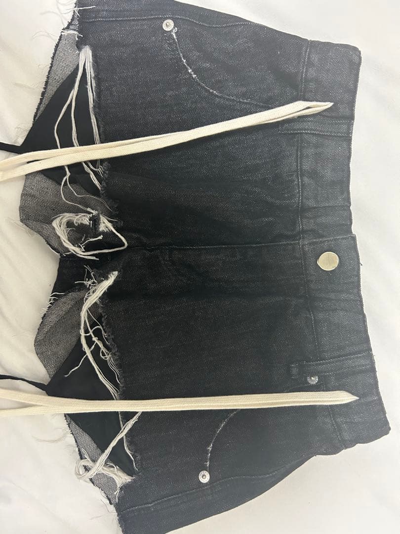 パンツ S garter denim shorts Theredthread